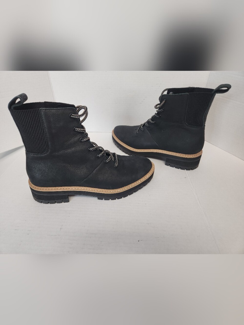 TOMS Mesa Waterproof Leather Boots Womens 8.5 Black Gorpcore